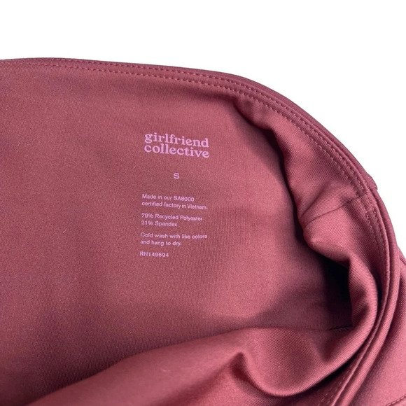 Girlfriend Collective Compression High Rise Cropped Legging in Terracotta Size S - Picture 10 of 10